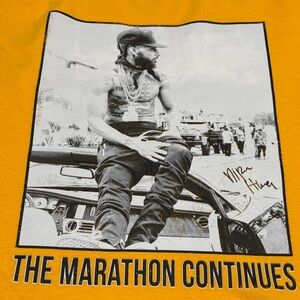 Yellow Graphic T-Shirt - The Marathon Continues